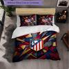 Atletico Madrid Pattern 3 Pieces Bedding Set Soft Microfiber Duvet Cover with Pillow Cases for Bedroom