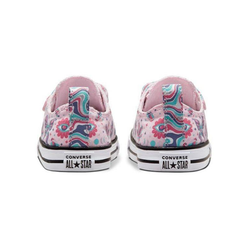 Converse Серия All Star Малыши Низкие Ходунки Кеды Винтажная Мода Износостойкие Розовые A01677C