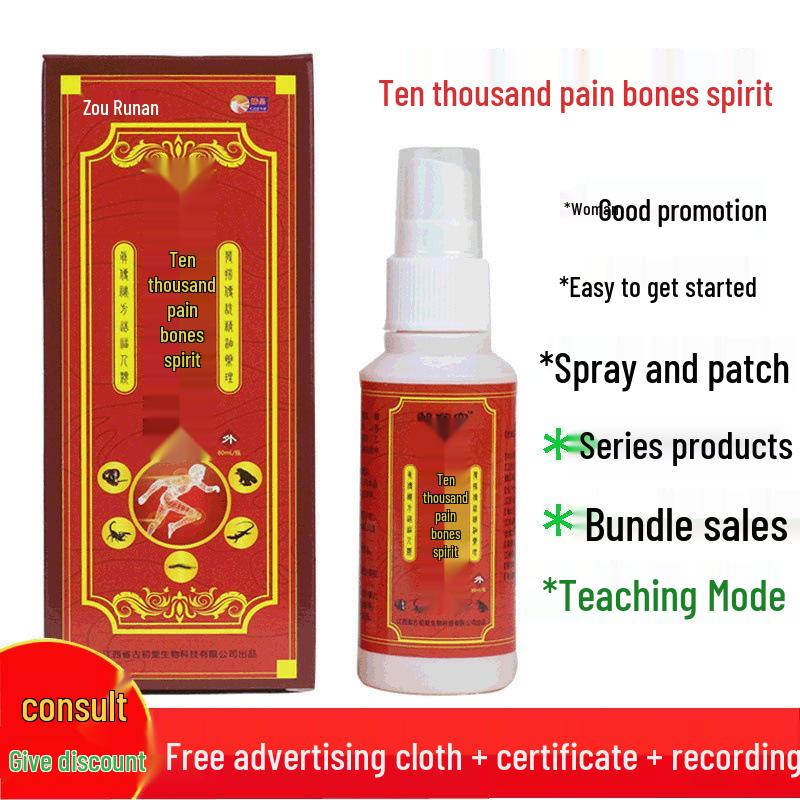 Wan Tong Pain Relief Spray & Patch Set for Swelling and Pain Relief