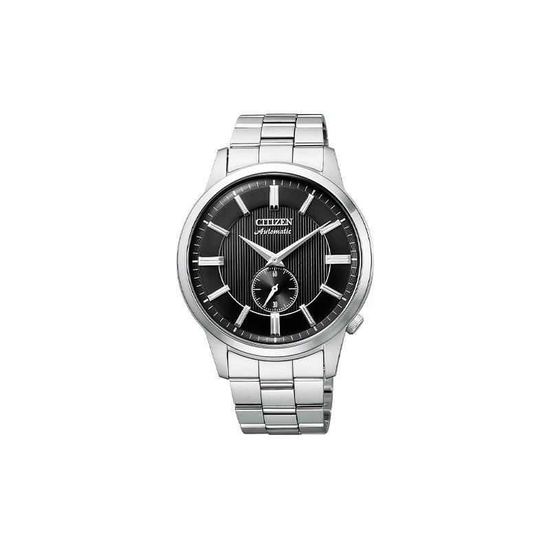 Citizen Серия Eco-Drive 60 часов запаса хода Автоматические механические часы Мужские Автоматические Стальной ремешок 41 мм Мужские часы Черный циферблат NK5000-98E