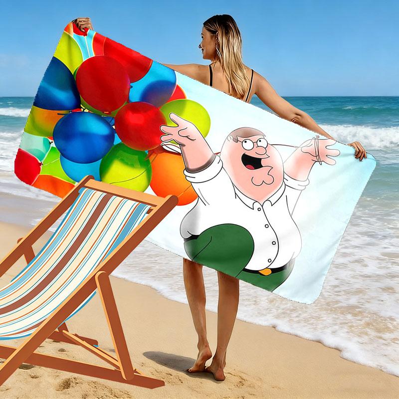 Peter Griffin Print Beach Towel, Large Soft Quick Dry Towel for Beach Camping Swimming