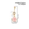 SHIXIN 2026 Summer New Stainless Steel Drip Oil Flower Pendant Navel Piercing Women Sexy Gold Color Zircon Piercing Body Jewelry