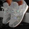 Fashion Women's Sneakers 2025 Trend Glitter Non-slip Running Shoes Outdoors Breathable Chunky Sneaker for Women Vulcanized Shoes Zapatos