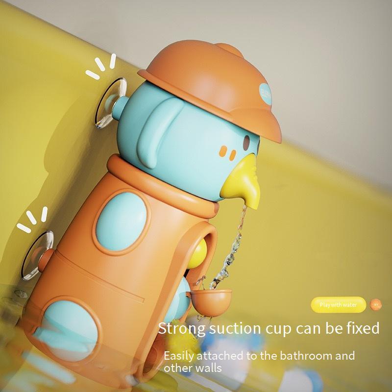 Забавная ручная мультяшная игрушка для ванной в виде утки, слона, вращающегося водяного колеса, для малышей и детей