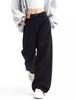 2024 Women's High-Waisted Black Straight-Leg Jeans for Spring and Autumn - Pear-Shaped Figure, Plus Size, Loose Fit
