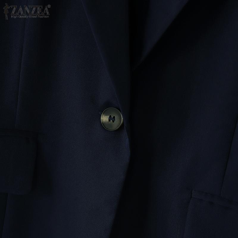 ZANZEA Женский модный пиджак с воротником и длинным рукавом в полоску