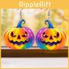 Creative Halloween Themed Colorful Pumpkin Pattern Women Acrylic Earrings For Party Fashion Accessories