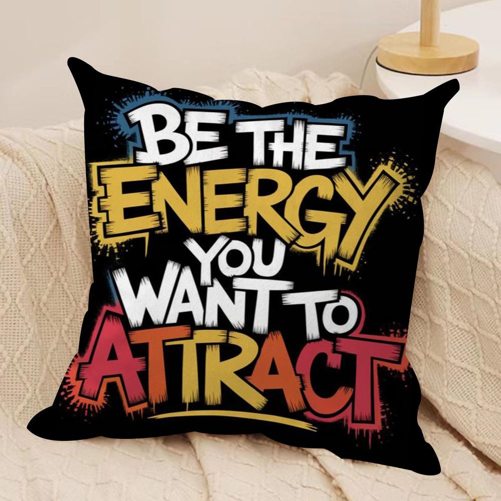 Inspirational Quote Cushion Cover Soft Plush Throw Pillow Cover DoubleSided Decorative Cushion Case Sofa Bedroom Home Decor