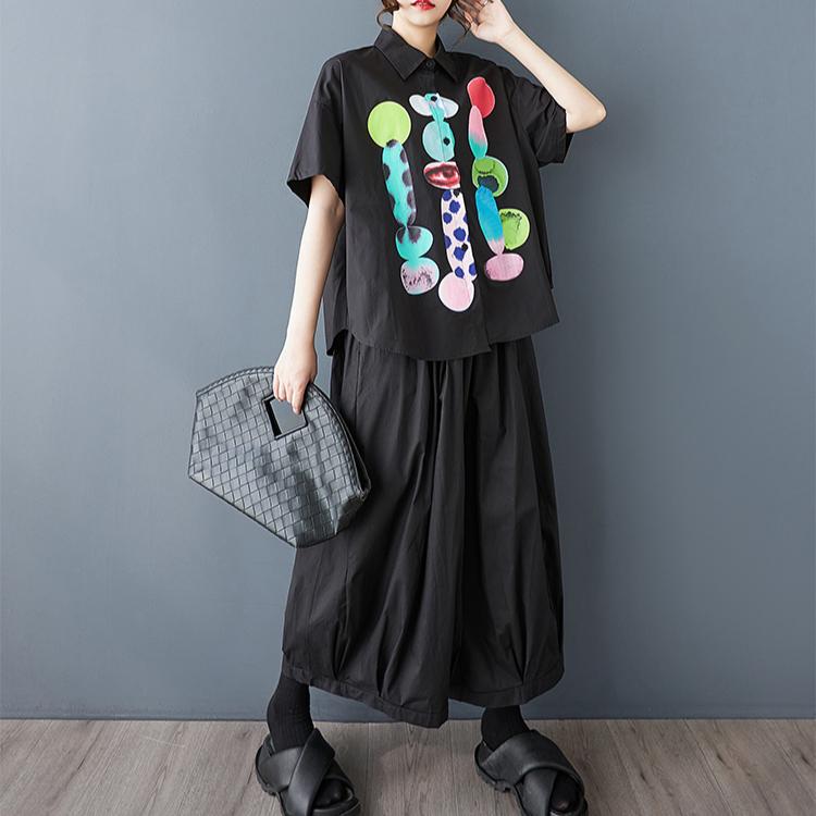 DIMANAF Plus Size Новая летняя стильная блузка белого цвета с коротким рукавом и принтом Повседневная рубашка Женская свободная рубашка с принтом