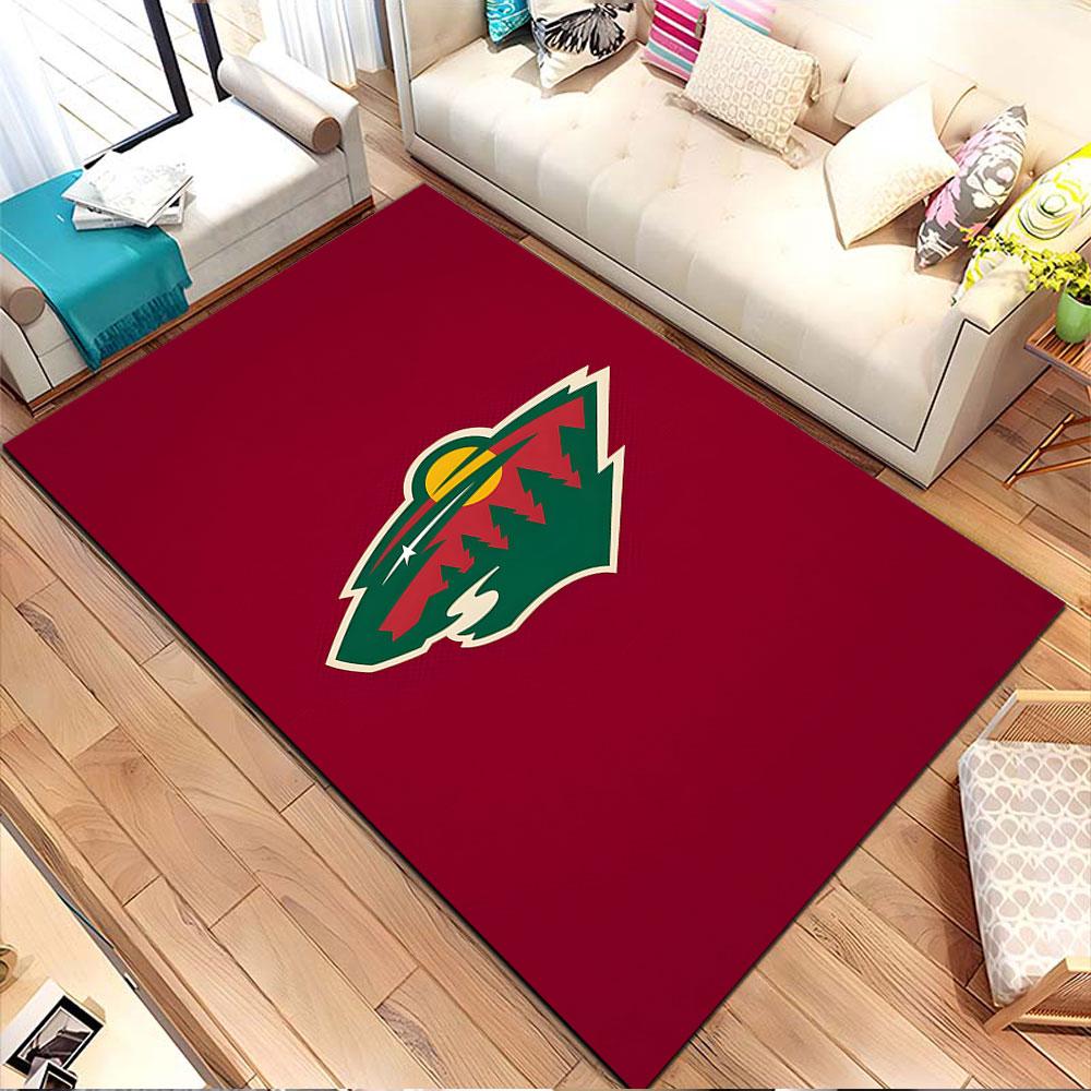 Wild Nature Bear Silhouette Design Patterned carpet, non slip mat suitable for living room and bedroom sofas