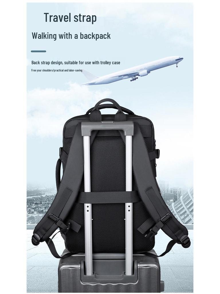 Men's Expandable Business Casual Backpack - Multifunctional, Large Capacity for Commute and Travel