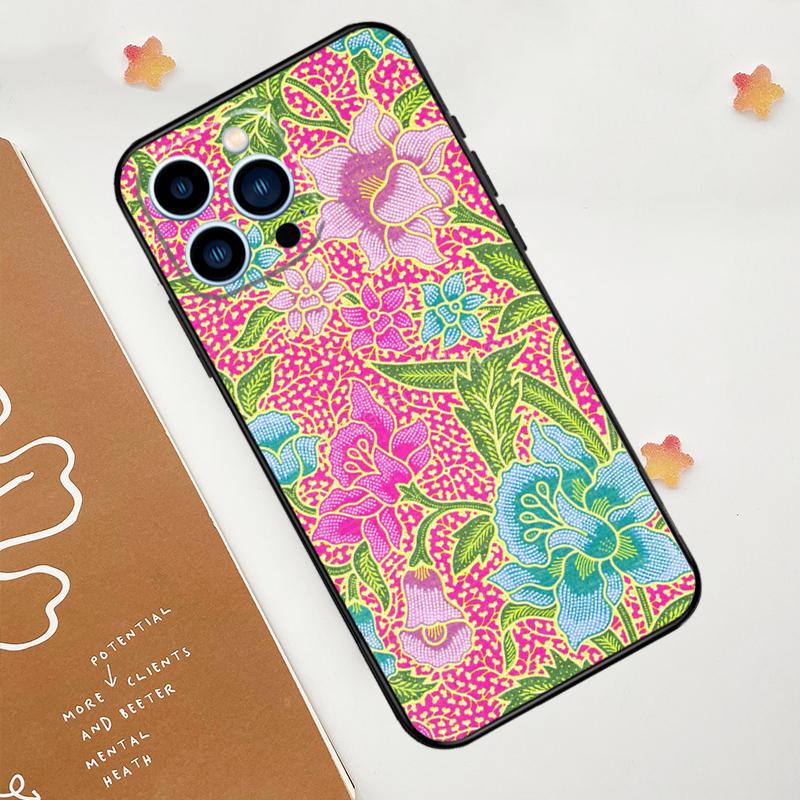 Чехол для телефона с узором Батик для iPhone 17 Pro Max 14 11 15 16 Pro Max 12 13 mini 16 Plus 16e 17 Air Funda