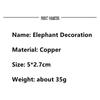 Антикварные мини-фигурки слонов для украшения дома, офиса, чайный питомец, настольные животные, бронзовая резьба, ручки