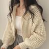 Вязаный кардиган с капюшоном, свитер, свободная куртка на молнии с длинными рукавами