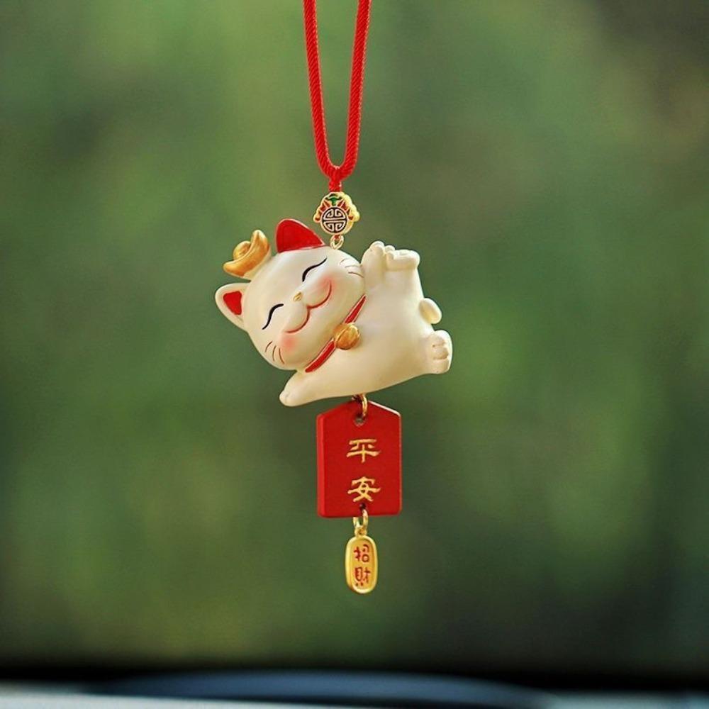 Подарки Японский Счастливый Кот Подвеска для Авто Милый Новогодний Аксессуар для Интерьера Авто Благословение Креативные Подвесные Украшения для Автомобиля Дом