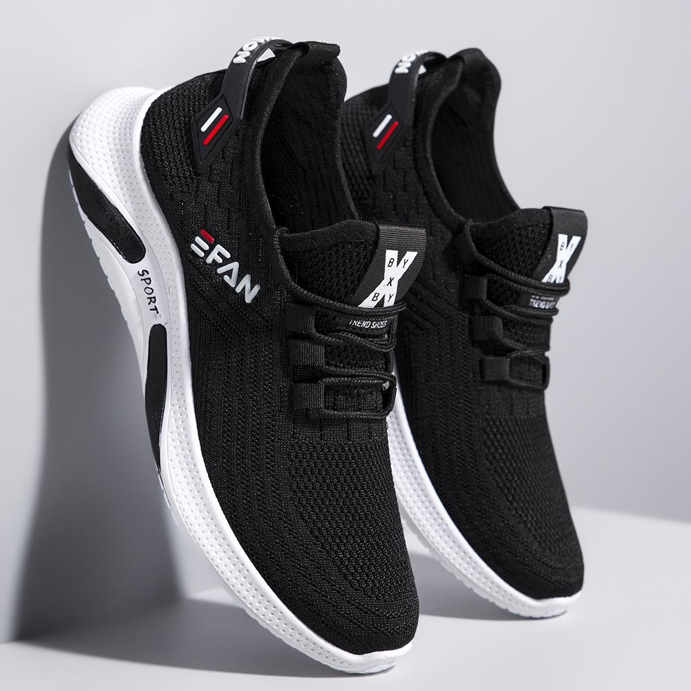 Men's shoes summer breathable thin mesh sports shoes men's 2025 new versatile white casual shoes