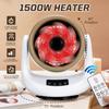 Electric Heater Portable Heating Fan Mini Desktop Air Cold Warm Heater Fan Winter 3 Gears Remote Control Wide for Home