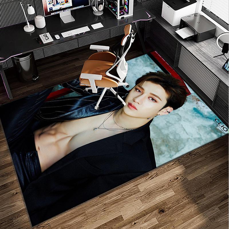K-pop Stars In Urban Vibes Office Rug Chair Mat, Game Carpet, Suitable for Front Door, Bedroom, Living Room, Desk, Holiday Gift