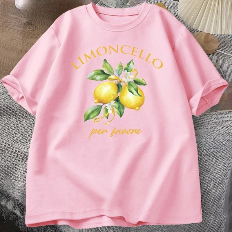 Летняя футболка Limon Унисекс Женская Футболка с принтом Limonchllo Повседневная Хлопковая Футболка с коротким рукавом Харадзюку Графические Футболки Одежда