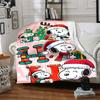 Snoopy'S Christmas Celebration Blanket Soft Throw Blanket For Home Bedroom Bed Sofa Travel Office Solid Christmas Blanket