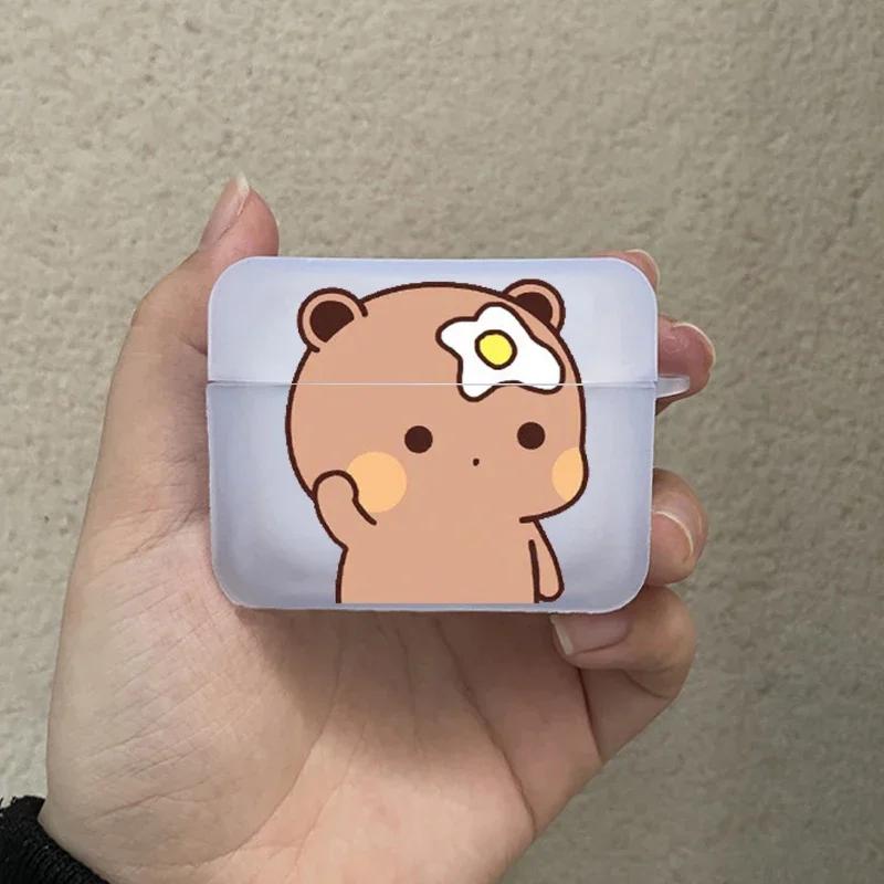 Забавные парные чехлы с мишками для Apple Airpods 4-го, 3-го, 2-го, 1-го, Pro, чехол для беспроводного Bluetooth-бокса Airpod, сумка-чехол
