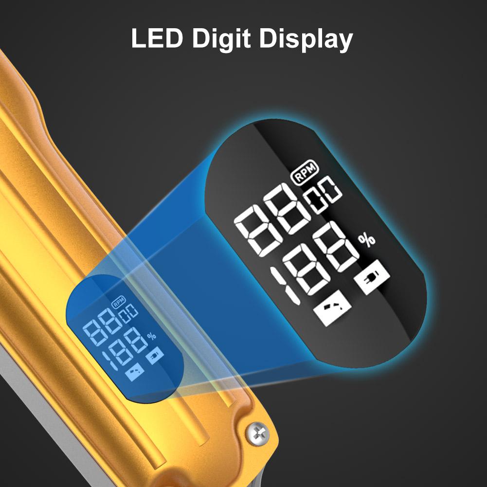 Машинка для стрижки волос с LED-дисплеем профессиональная, 11 насадок