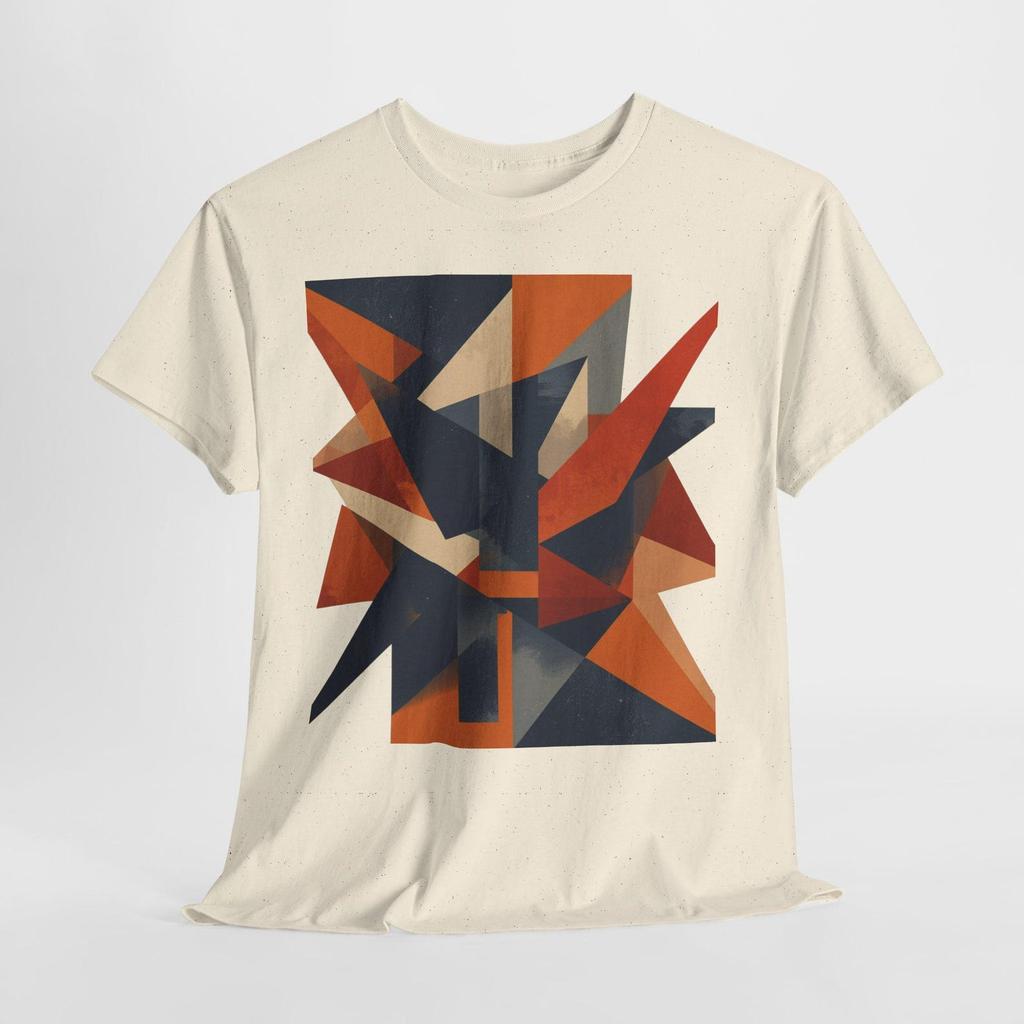 Abstract Geometric Explosion T-Shirt and kids tshirt | Avant Garde Shattered Art | Sand & Natural Tee