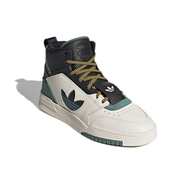 Adidas Originals Drop Step XL Leather Non-Slip Wear-Resistant Mid-Top Sneakers Unisex Sneakers Black Green GW6189