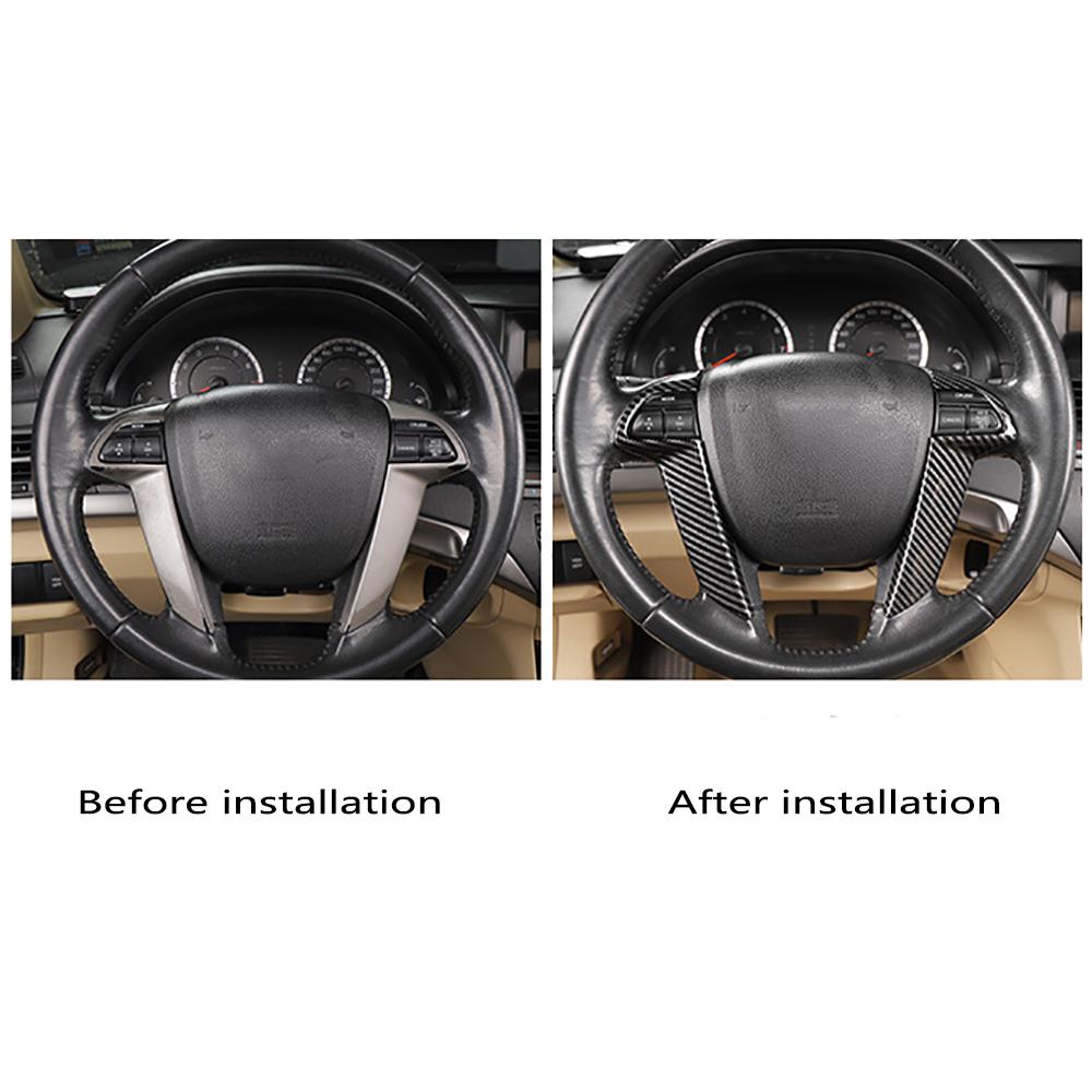 2 шт. Накладка на рулевое колесо под карбон для Honda Accord 2008-12