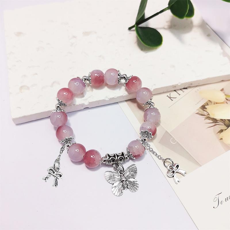 Универсальный браслет с бабочкой из бамбуковых чернил — стиль унисекс, идеальный подарок на день рождения для пар и студентов