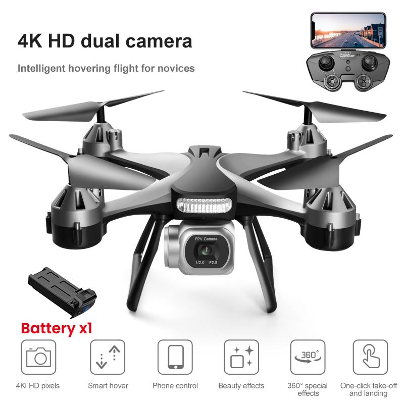New UAV HD Professional Dual Camera Remote Control Helicopter 4K Dual Camera Drone Aircraft Aerial Photography Quadcopter WIFI