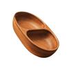 Round Divided Servings Tray Wood Nut Holder Serving Dishes Dried Fruit Tray Appetizers Tray Dish Platters Easy To Clean