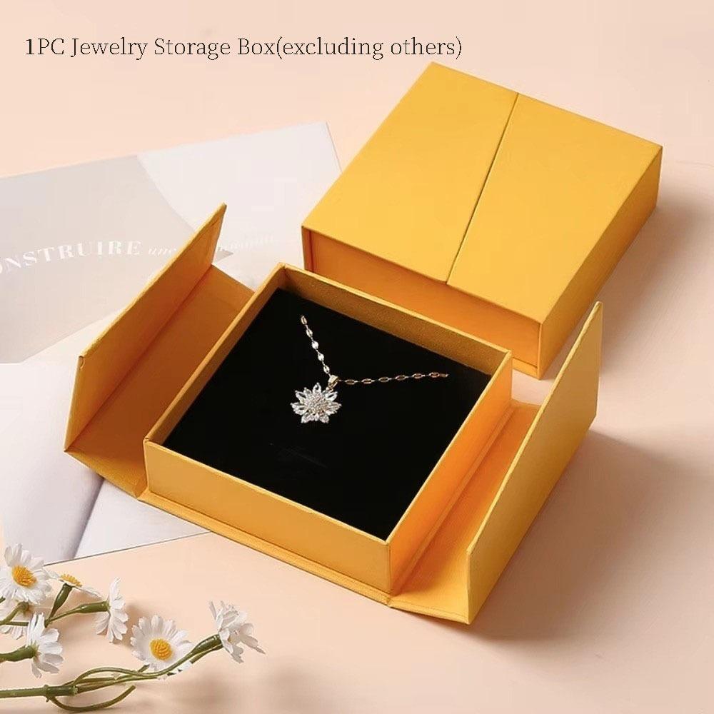 Dual-opening Jewelry Packaging Box Kraft Paper Flip Cover Paper Jewelry Box Gift