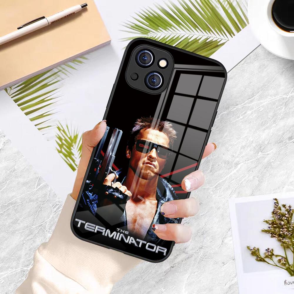 ЧЕХОЛ ДЛЯ ТЕЛЕФОНА Arnold Schwarzenegger Terminator Для IPhone 17 Pro Max 16 15 14 Pro Max 13 11 X Xs Xr 8 7Plus Стеклянная Крышка