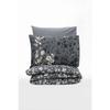 Parure de lit - 1 housse de couette 220 x 240 cm + 2 taies d'oreiller 60 x 60 cm - 100% coton renforcé - Anthracite