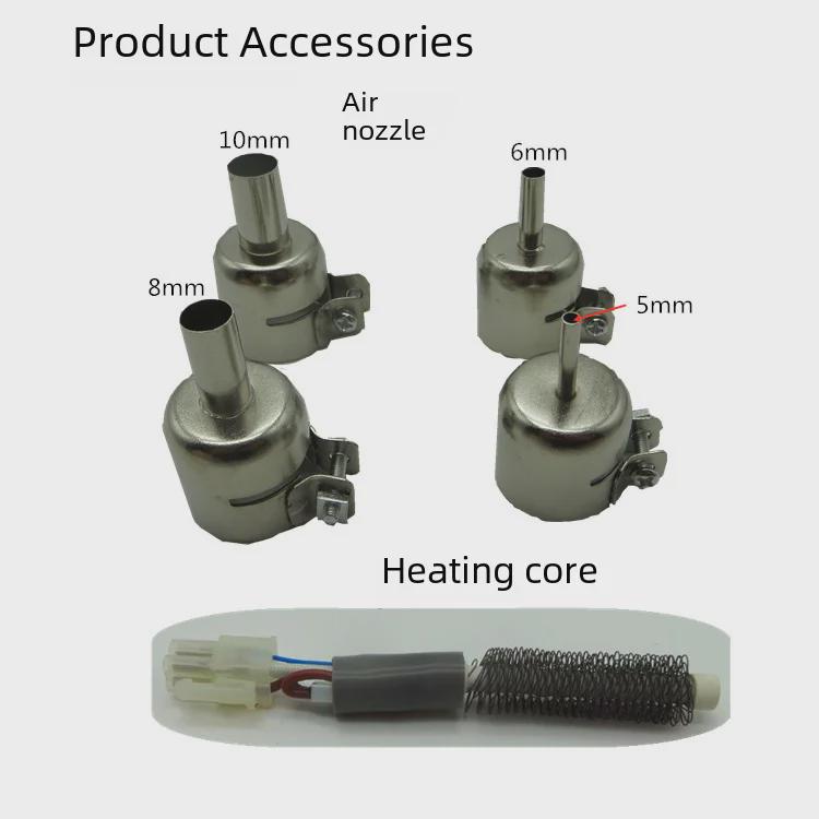 Gongjue GJ8018LCD Portable Hot Air Gun: 110V/220V, Digital Display, Temperature Control, 9-Piece Set