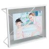 Spray White Photo Frame Horizontal Vertical Metal Display Picture Frame for Setting Up Tables