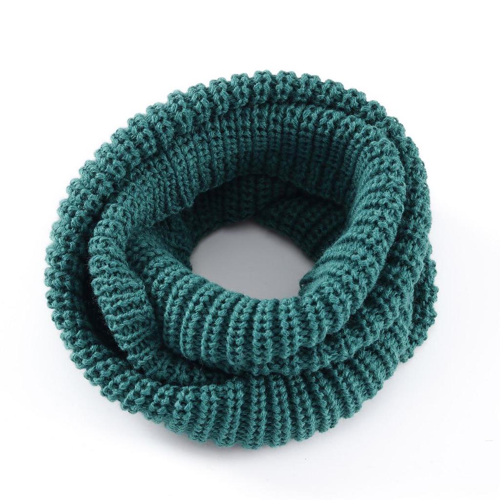 Женский зимний теплый вязаный шарф унисекс Infinity 2 Circle с капюшоном и шалью