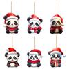 Изысканное рождественское украшение в виде панды, идеальные детали и яркие цвета.. Эти украшения просто необходимы, чтобы придать вашему дому нотку праздничного очарования.