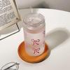 Милая прозрачная пластиковая кофейная чашка 500 мл с крышкой-соломинкой и бантом-бабочкой, повседневная посуда для напитков для ежедневного использования
