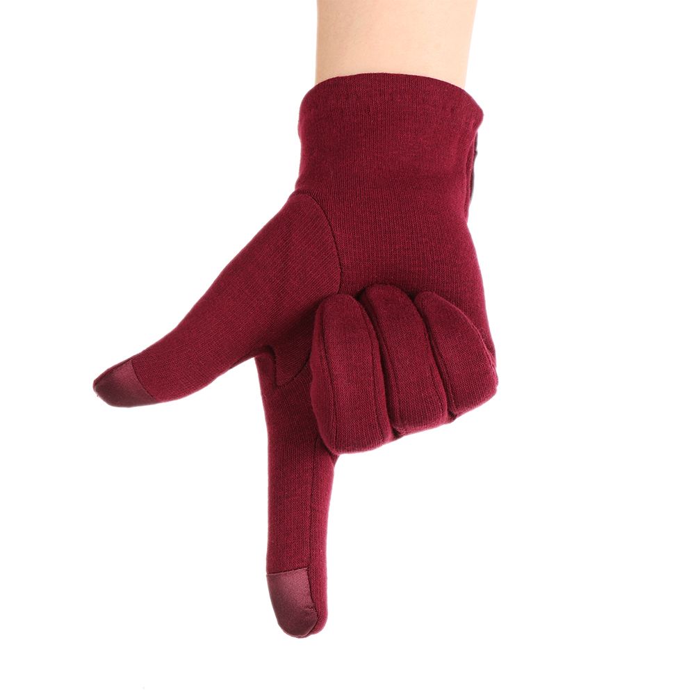 Women Winter Warm Thicken Skiing Gloves Driving Mittens Touch Screen Gloves Plus Velvet