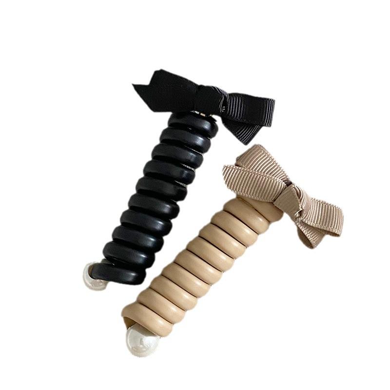 Temperament Bubble Braid Bow Hair Rope - Fashionable Ponytail Hair Ring