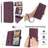 Wine Red Playful Cat-themed Leather Wallet Stand Function Phone Case for iPhone Samsung Huawei Honor Xiaomi Redmi Oppo Infinix Tecno Google...