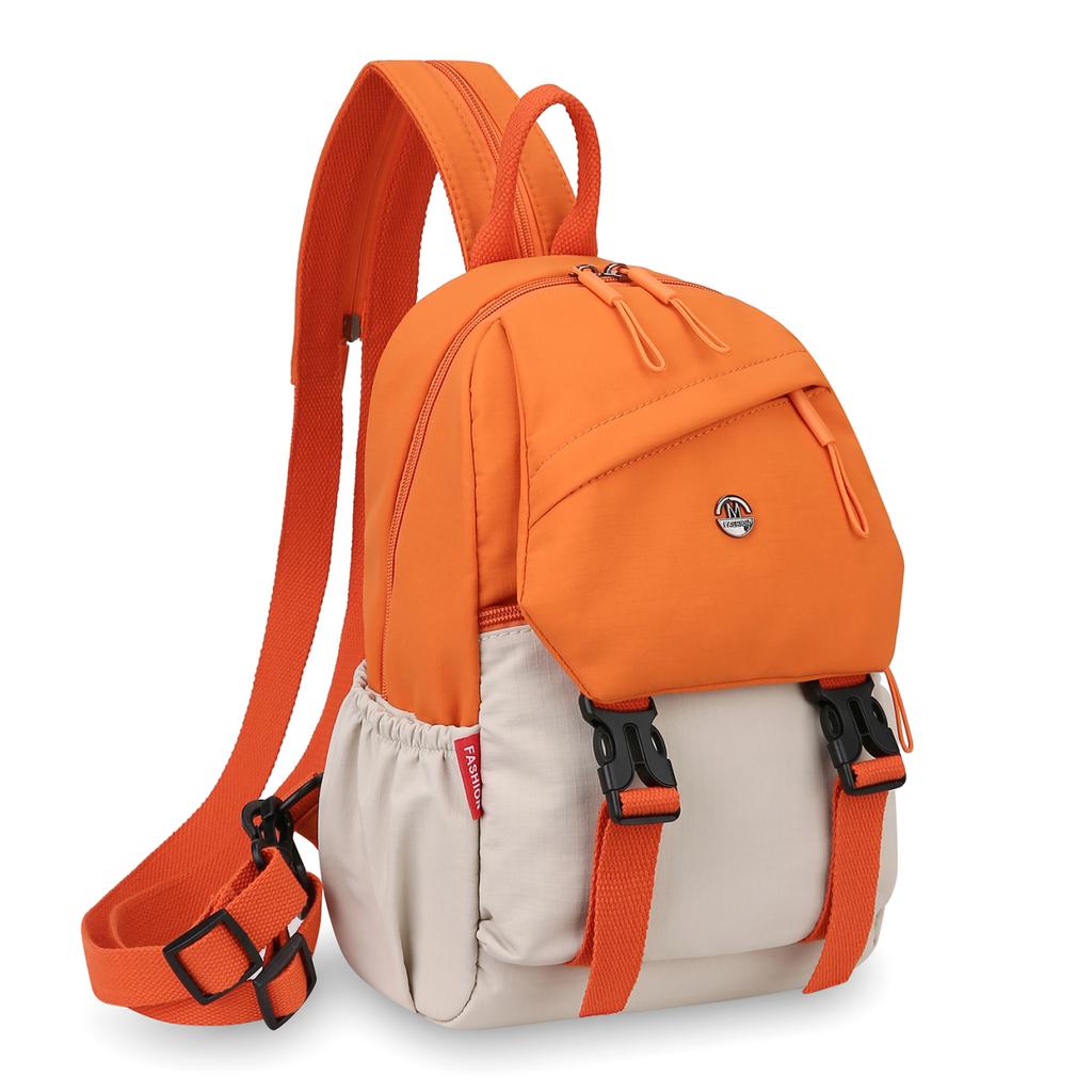 Women's Multifunctional Shoulder Chest Bag, Convertible Small Backpack & Crossbody Fanny Pack, Lightweight Nylon Purse