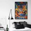 Surreal Cat Home Decoration Pictures, Living Room Animal Color Wall Decoration