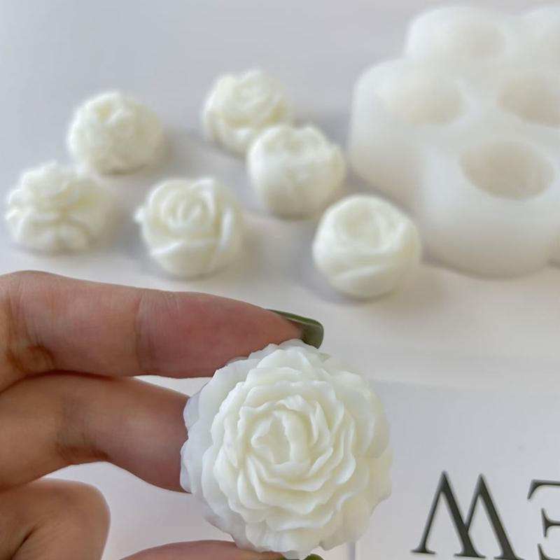 3D форма для свечей Цветок Розы и Пиона DIY Форма для Гипсовой Свечи и Эпоксидной Смолы Ручной Работы Формы для Ароматического Воска и Мыла для Декора