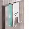 Iron Hanging Coat Storage Hanger Silver Door Back Hook Creative Cat Storage Hook