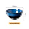 Японские ретро керамические пиалы для риса в звездном синем цвете