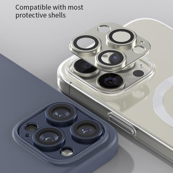 Пленка для объектива камеры телефона с полным отверстием, точное позиционирование, противоударная металлическая защитная крышка для объектива