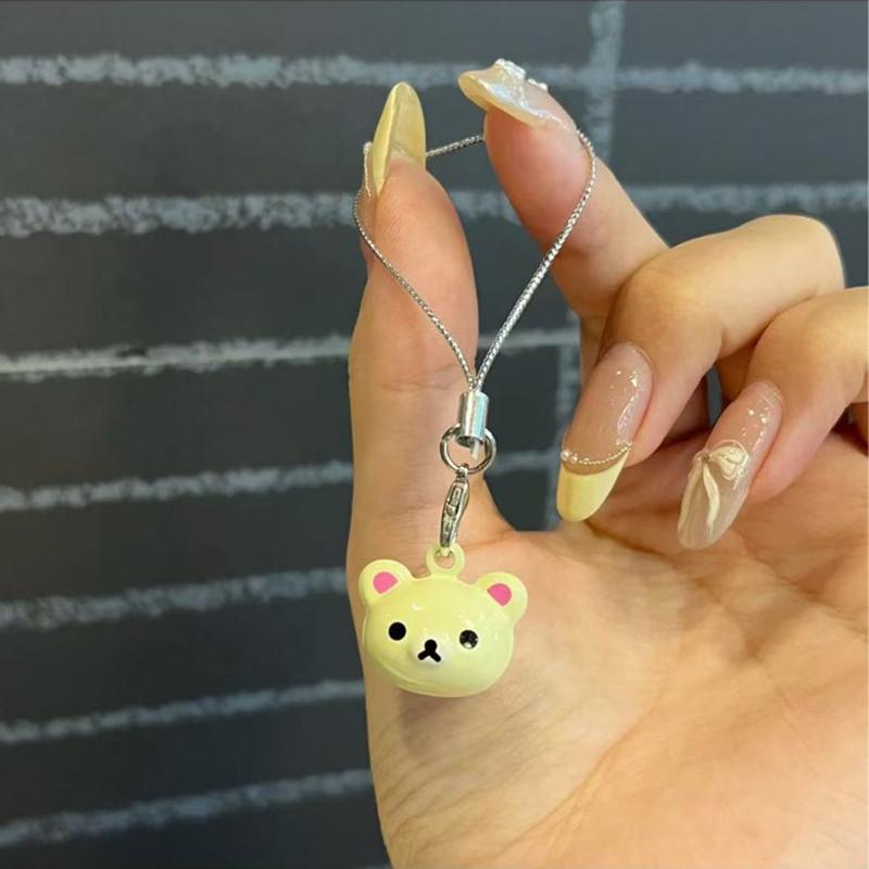 Kawaii Rilakkuma Keychain Japanese Anime Cartoon Pendant Simplicity Bag Mobile Phone Decoration Couple Accessories